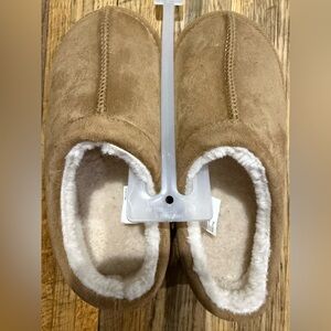 Cozy Tan Suede Slippers